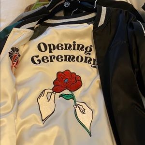 Reversible silk bomber